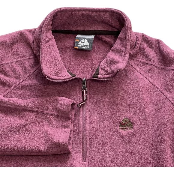 Nike Acg Fleece Jacket Women’s Size M Purple 1/4 Zip‎ - Picture 1 of 8